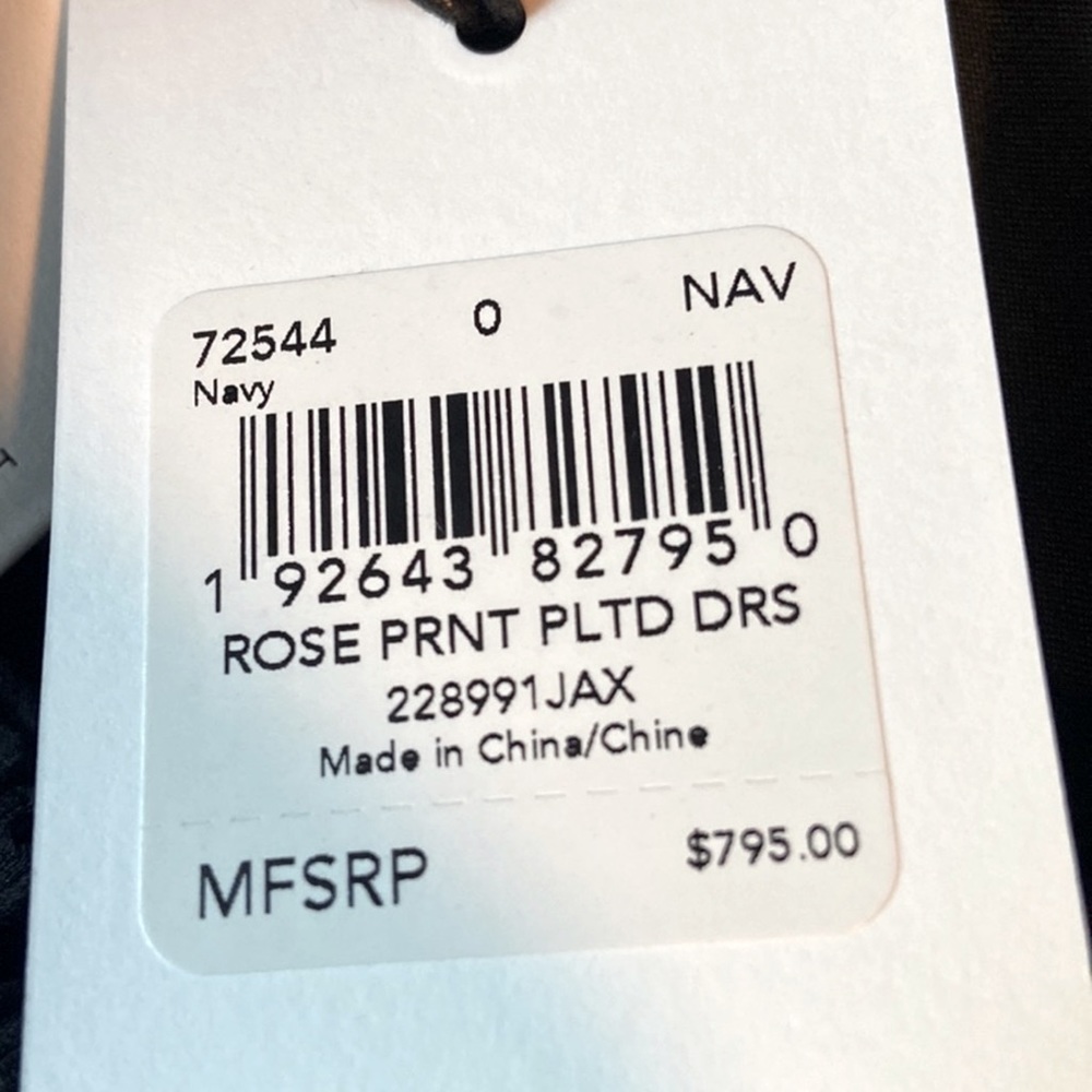 Coach Rose Print Sheer Pleated Dress - Picture 6 of 7